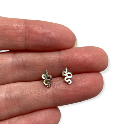 Serpent Earring Studs Silver