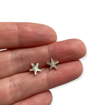 Starfish Earring Studs Silver
