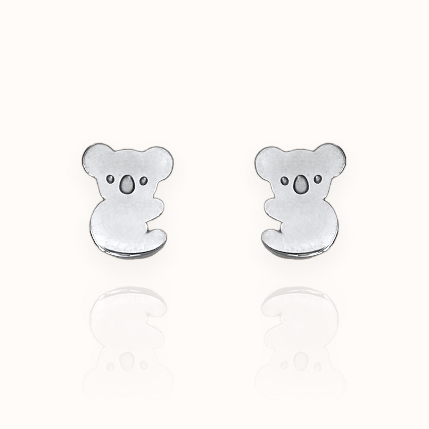 Koala Earring Studs Silver
