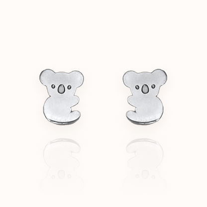 Koala Earring Studs Silver