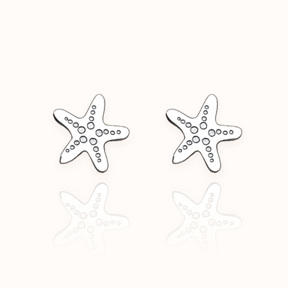 Starfish Earring Studs Silver