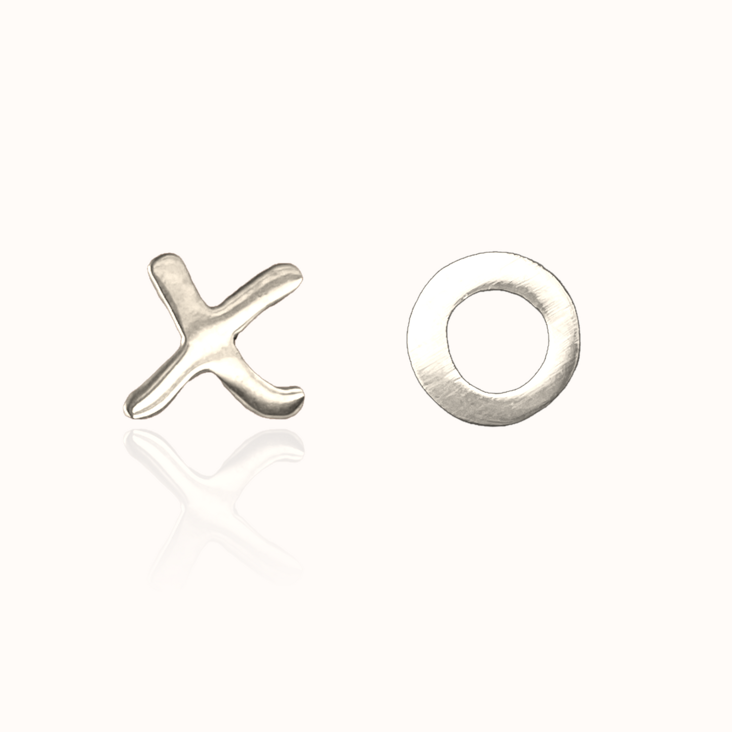 X & O Earring Studs Silver