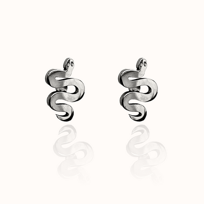 Serpent Earring Studs Silver