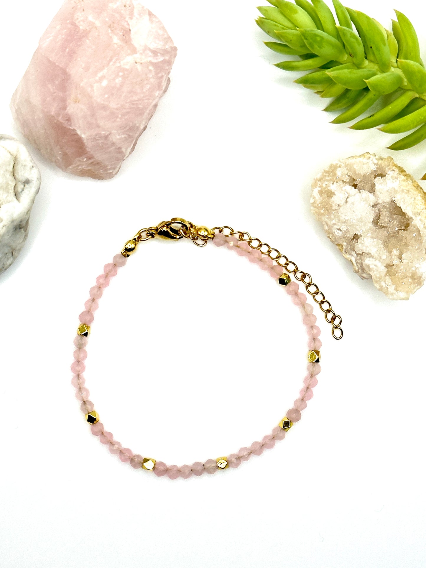 Rose Quartz Natural Gem Stone Bracelet