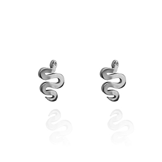 Serpent Earring Studs Silver
