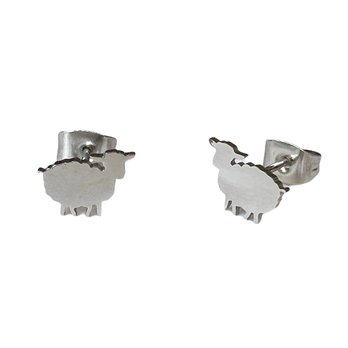 Sheep Earring Studs Silver