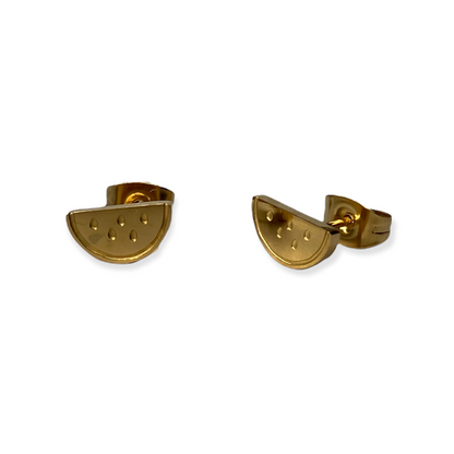 Watermelon Earring Studs Gold