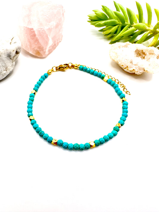Turquoise Natural Gem Stone Bracelet