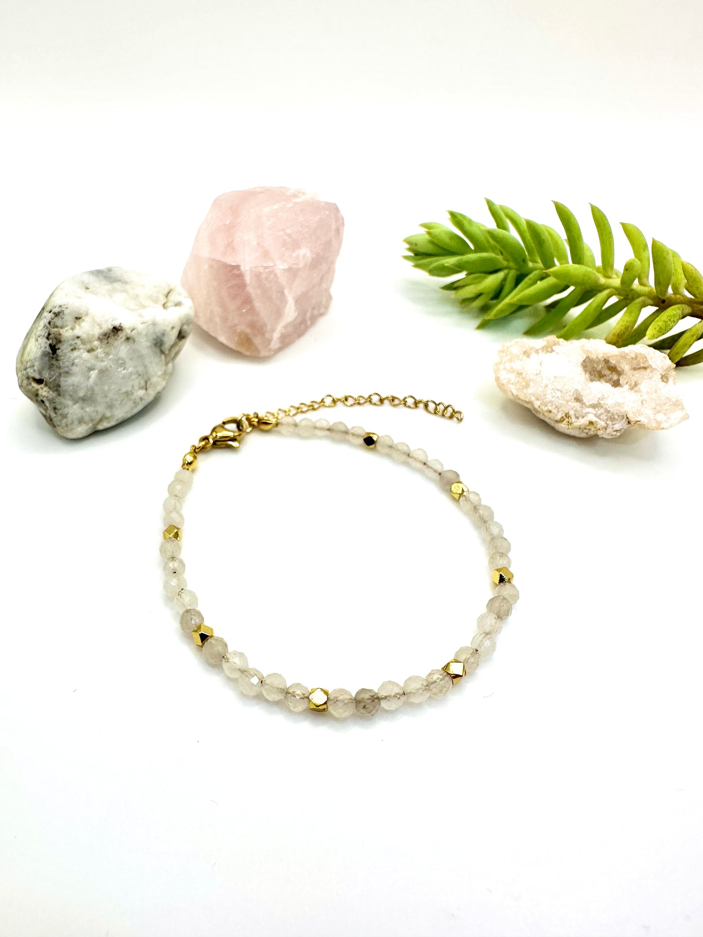 White Jade Natural Gem Stone Bracelet