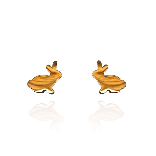 Rabbit Earring Studs Gold