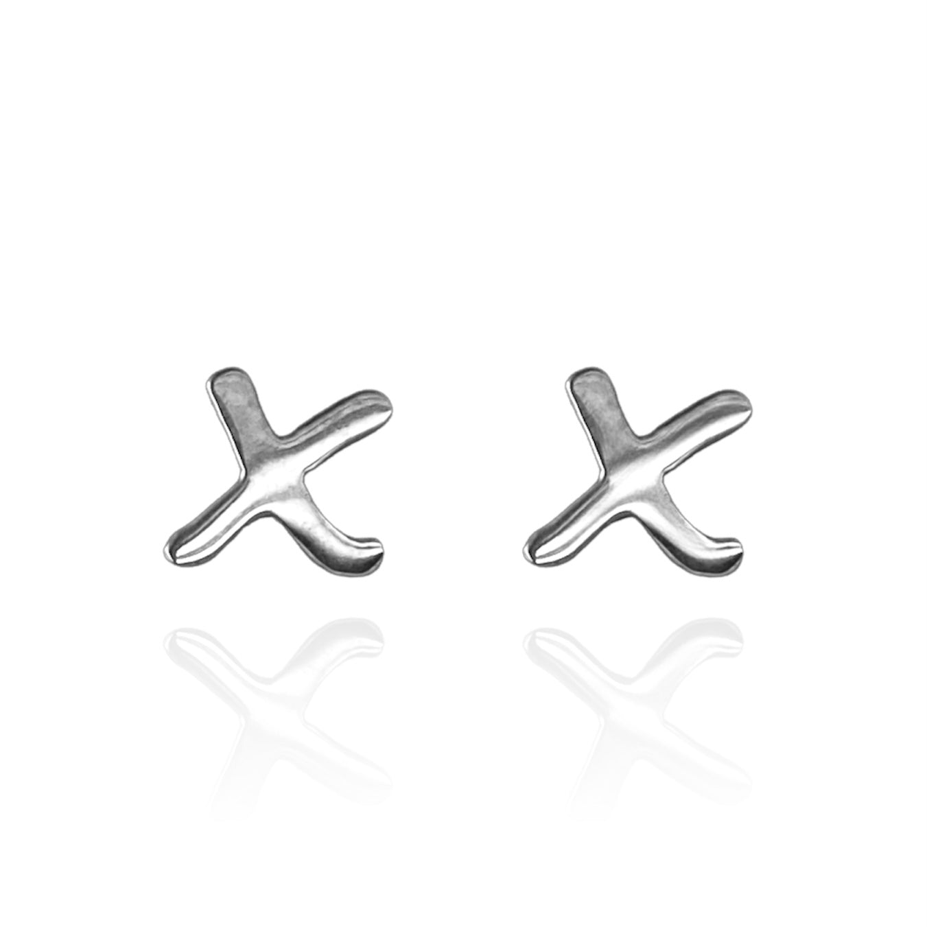 X Kisses Earring Studs Silver