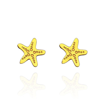 Starfish Earring Studs Gold